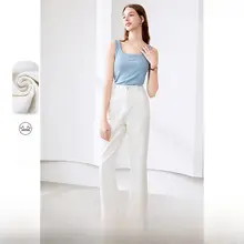 夏用ハイウエストデニムパンツ【シンプルデザイン・スリムフィット・九分丈】