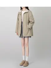 羊羔毛パッチワークのフード付きパーカー【春秋用・ボアライニング・厚手】