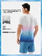LINING ランニングTシャツ【メンズ・半袖・速乾・夏用・通気性】