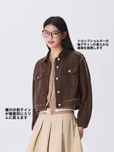 レディース短丈デニムジャケット【秋用・ビンテージスタイル・ファッション】