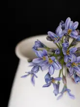 高級感漂う紫色の百子蓮の造花ブーケ【インテリア・デスク装飾用】