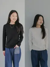 オリジナル綿100%長袖Tシャツ【シンプルデザイン・ラウンドネック・ペルーコットン】