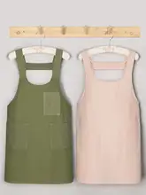 男女兼用 シンプルコットンエプロン【防汚・通気性・キッチン用】