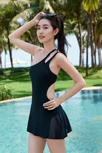 umay ワンピース水着 レディース スカート付き バックオープン セクシー 着痩せ 上品 リゾート 温泉