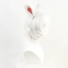 白色の短いウィッグ【耳付き・ファンタジーキャラクター風】