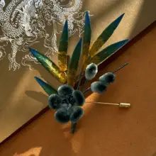 南京伝統のフェルトフラワーブローチ【女性用・ヘアピン・ヘアクリップ・古風デザイン・日常の贈り物】