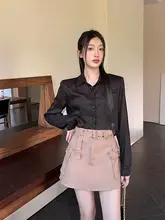 デザイン性のあるサマーシャツ【UVカット・長袖・ショート丈・ルーズフィット】