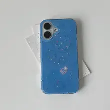 夢のようなウサギと星のデザインのiPhoneケース【可愛い・防摔・ブルー調】