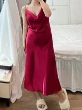 セクシーなVネックキャミワンピース【長丈・極上の柔らかさ・魅惑的なデザイン】（セットアップ対応）