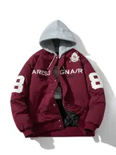 ユニセックス アメリカンヴィンテージ刺繍ベースボールジャケット【秋冬用・厚手・カジュアル】