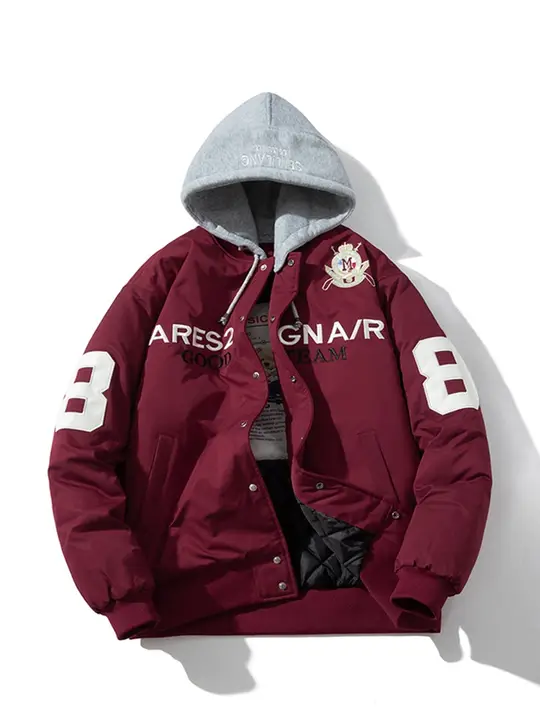 ユニセックス アメリカンヴィンテージ刺繍ベースボールジャケット【秋冬用・厚手・カジュアル】