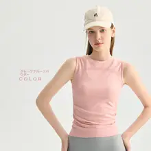 ヨガ用ノースリーブトップス【春夏用・薄手・速乾・フィットネスウェア】