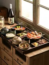 高級感ある陶器製ダブルハンドボウルとカップの食器セット【美しいデザイン・分割プレート付き】（セットアップ対応）