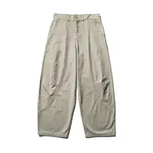 ウォッシュ加工のストレートワイドパンツ【カジュアルデザイン・デコンストラクション】（セットアップ対応）