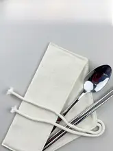 アウトドア用携帯カトラリー【ステンレス製・箸とスプーン・キャンプ用】【純帆布収納袋付き】（セットアップ対応）