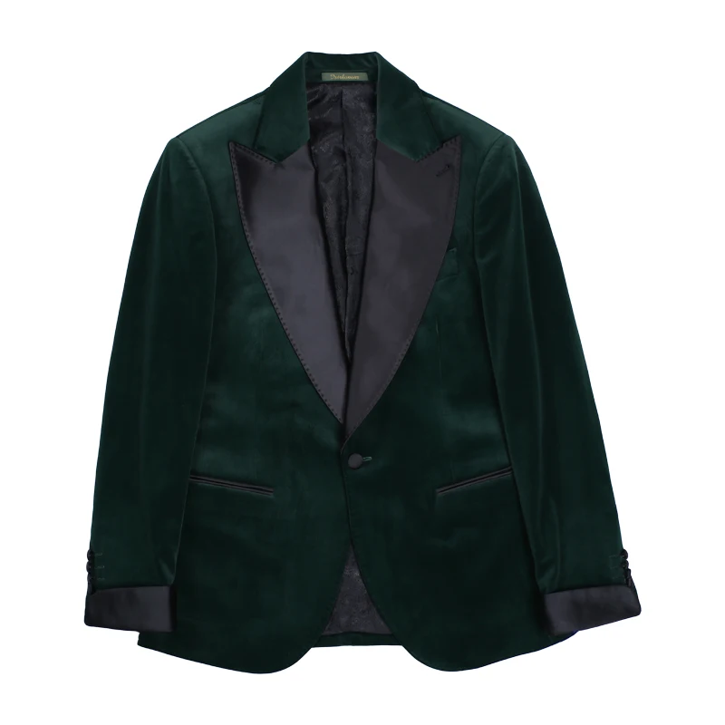 テーラードジャケット 私服の高級感と実用性：祖母緑ベルベット正装礼服の使い方とシーン別ガイド