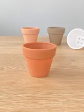 口径4.9cm ミニプラスチック多肉植物ポット【シンプルデザイン・陶器色・厚手】