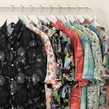 ヴィンテージ風 油絵プリント花柄シャツ【ユニセックス・ゆったりサイズ・半袖】（セットアップ対応）