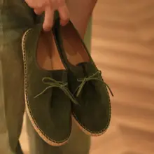 ZEYIMAKE メンズ夏用本革厚底エスパドリーユ【スリッポン・スエード・カジュアル】