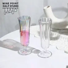 シャンパンカップ ハイステムカップ 高いデザイン感のある ワインカップ 束腰のガラス