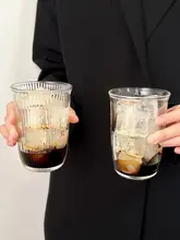 高級感あるアイスアメリカーノグラスカップ【透明・冷飲用】