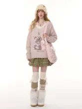 高腰チェック柄ウールスカート【秋冬・女性用・ポケット付き】