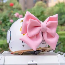 ヘルメット飾り 蝶結びデザイン【バイク・電動自転車用・女性用・スキー・フルフェイス対応】