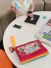 韓国風レインボーカラー収納ポーチ【文具袋・子供用・洗面用・携帯に便利】