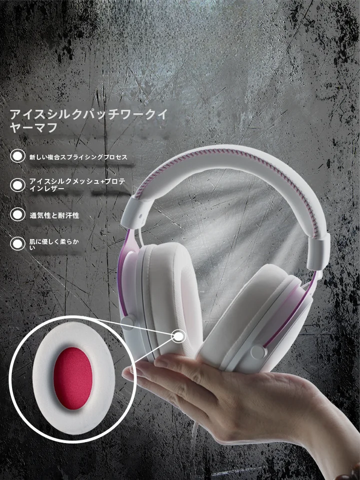 ゲーミングヘッドホン【有線・マイク付き・デスクトップ用】