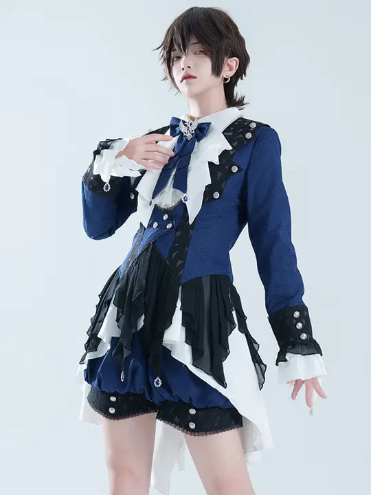 コスプレ ワンピース ユニセックス ロリータ テール 王子様 サブカル 夏
