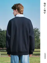 春季新作カラー切替シャツカラー付きパーカー【男女兼用・フード付き・クラシックデザイン】