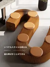 伸縮可能な折りたたみソファスツール【シンプルデザイン・収納付き・クリエイティブベンチ】