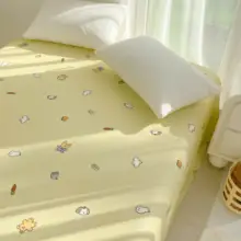 抹茶風 カワイイデザイン オーガニックコットン製 ダブルレイヤーシーツ【動物柄・韓国スタイル】