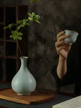 花瓶 リビング フラワーアレンジ 陶器 ラグジュアリー アンティーク 青磁
