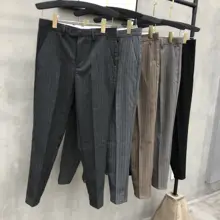 ストライプデザインのテーパードパンツ【メンズ・カジュアル・快適な着用感】（セットアップ対応）