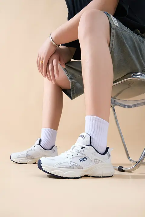 ダッドスニーカー メンズ メッシュ 通気性 厚底 着回し カジュアル 秋「Semir」