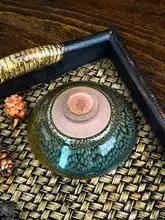 緑の鹿の斑点が美しい建陽建盞の主人杯【茶器・個人用】