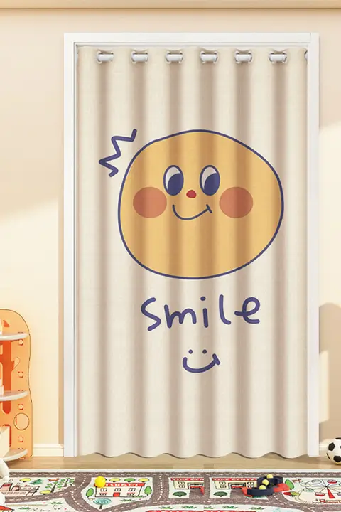 遮光カーテン 寝室 子供部屋 家庭用 簡易取り付けかわいいカートゥーン