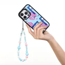 CASEBANG ポイント柄スマートフォン用腕ひも【粉色・ショートストラップ・携帯電話アクセサリー】