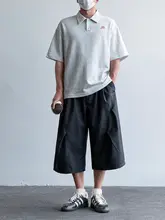 アメリカンスタイルのシンプルなデザイン！メンズ・ワイドレッグショートパンツ【夏用・フィット・カジュアル】