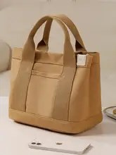 大容量の帆布製手提げバッグ【多ポケット・ママやビジネスシーンに最適】