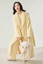 極上の柔らかさのロング珊瑚絨ルームウェア【冬季用・女性用・厚手】