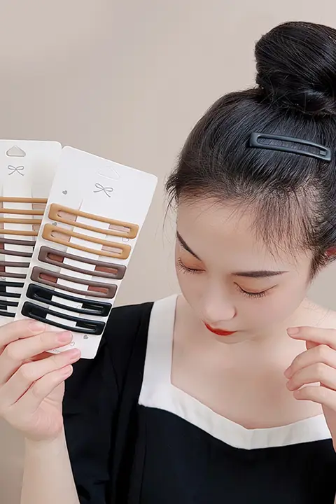 黒色前髪クリップ【ヘアスタイル調整に最適】