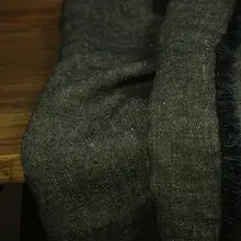 ブラックホワイトのリネン生地【厚手・服飾用・極上の柔らかさ】