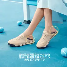 メッシュスニーカー レディース ホワイト スリッポン 2WAY 通気性 フラット 軽量 カジュアル 「Pansy」