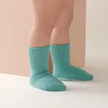 赤ちゃん用フロアソックス【秋冬・純綿・滑り止め・厚手・学びのためのデザイン】