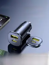 車載充電器【超高速充電・2ポート・シガーソケット変換アダプタ付き】