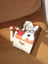 手作り可愛い犬デザインのフラッフ手帳【暖かい・・ノートブック】
