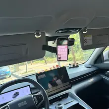 車載用サンバイザー化粧鏡【スマホスタンド・コンパクト・多機能】