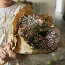 フェイクフラワーブーケ リビングダイニング 高級花アート 装飾用花置き
